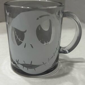 Disney Jack skeleton Night Before Christmas Doubled Sided Mug Clear Glass